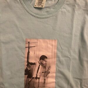 Light Blue Graphic T-Shirt Malcolm X Juneteenth black excellence